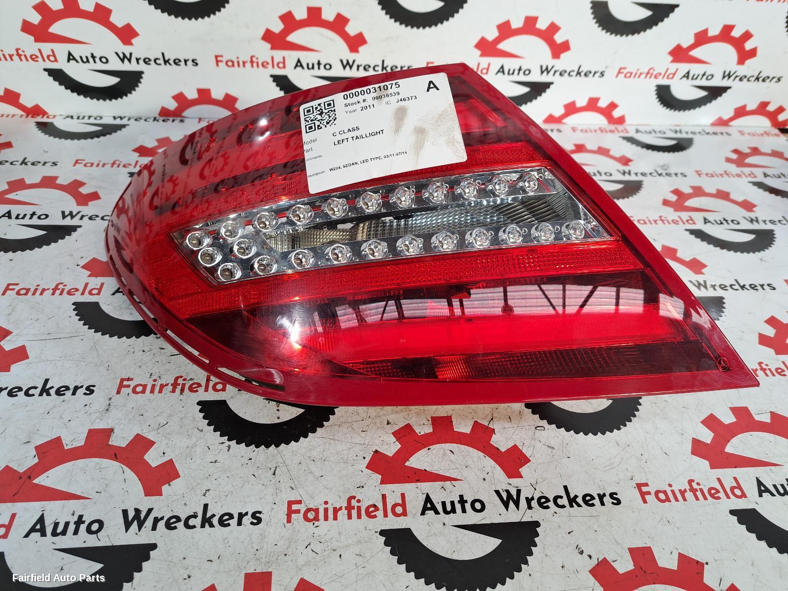 2011 Mercedes C Class Left Taillight