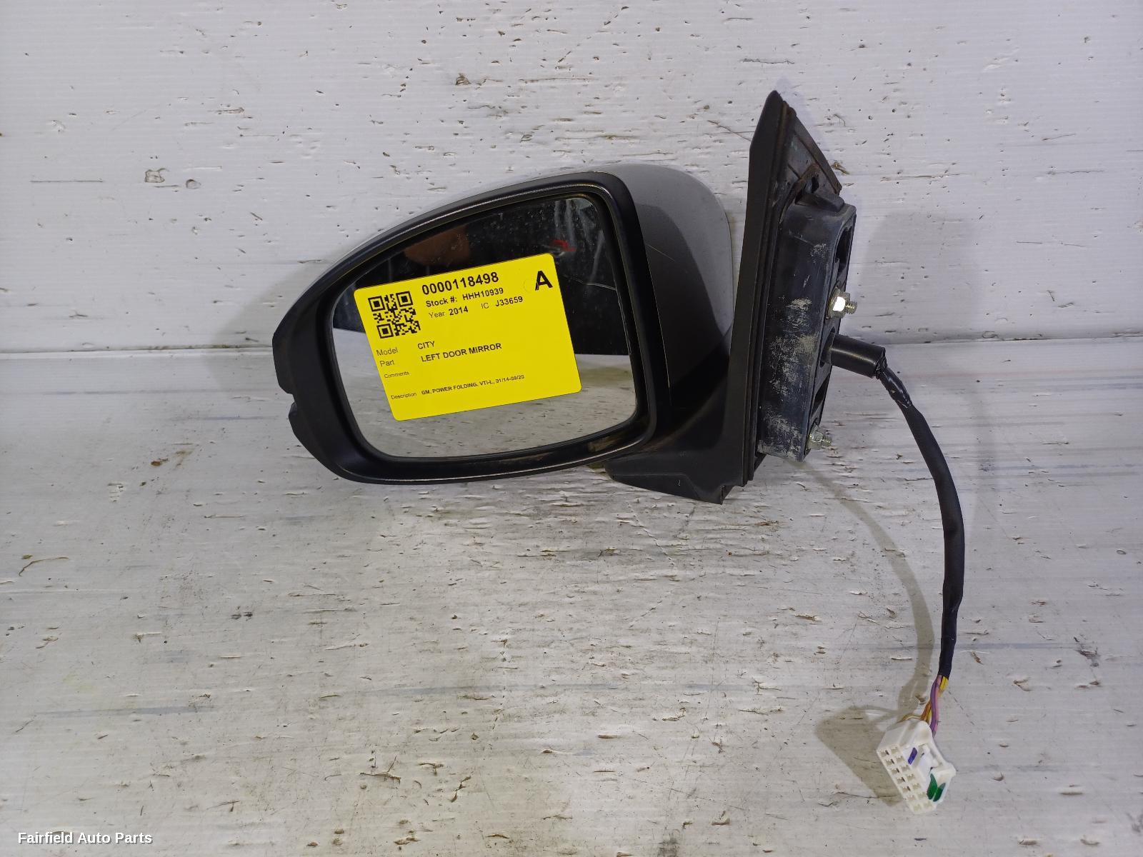 2014-2020 Honda City Left Door Mirror