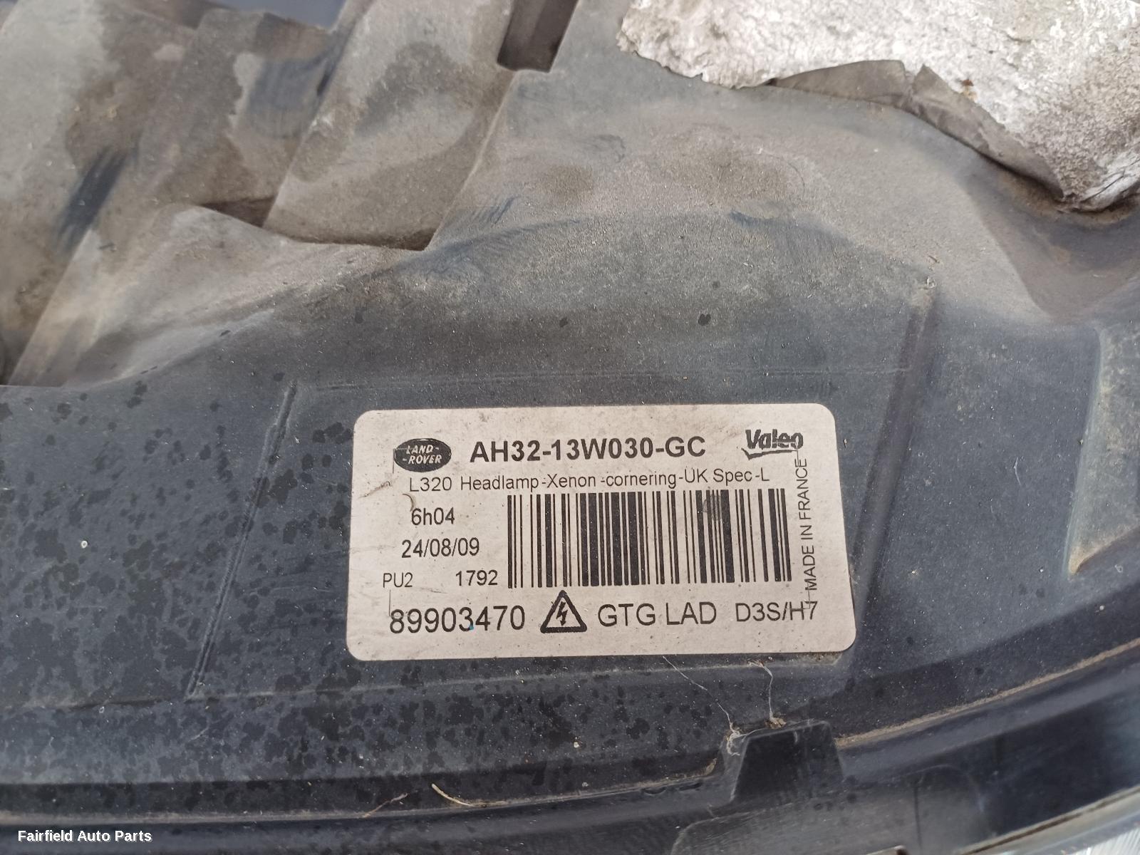 2009-2013 Land Rover Rangerover Sport Left Headlamp