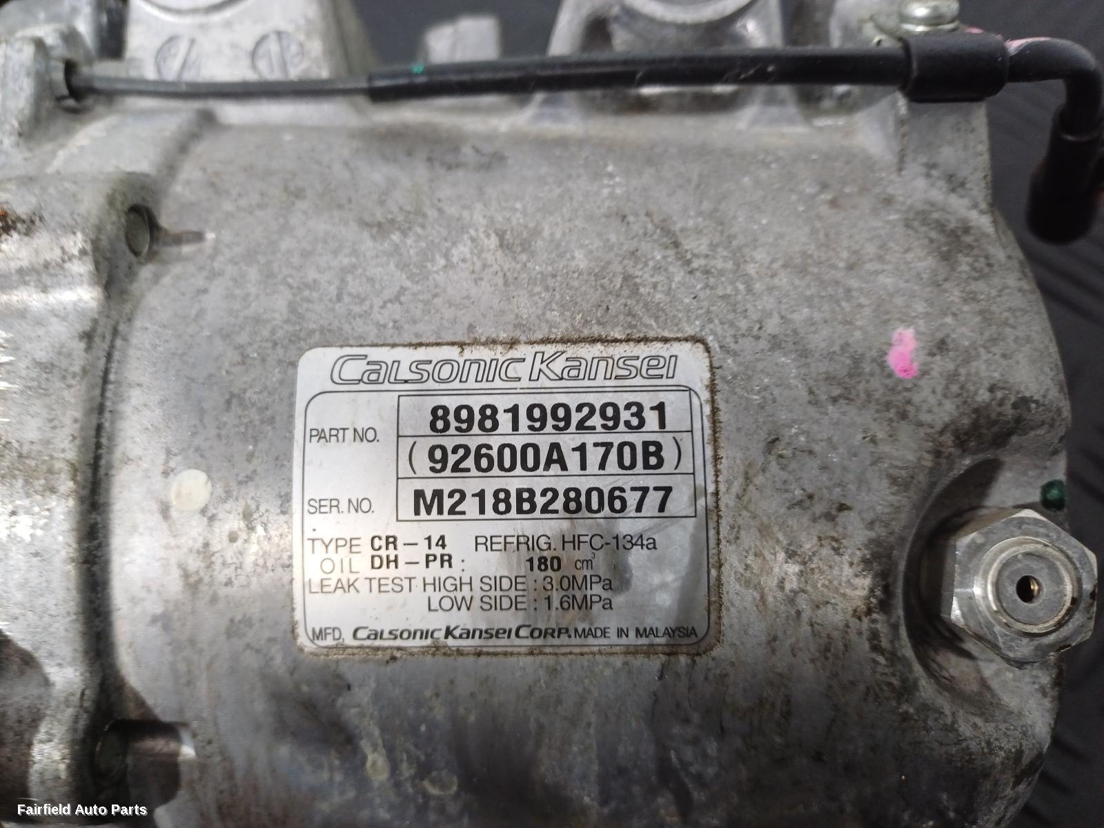 2013-2021 Isuzu Mu-x A C Compressor