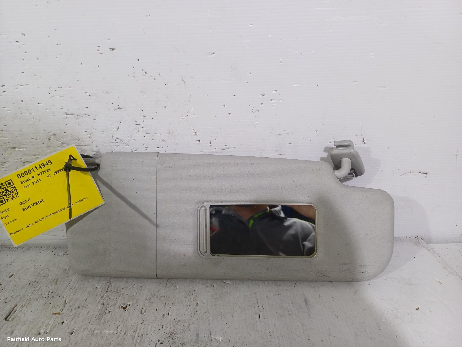 2008-2013 Volkswagen Golf Sunvisor