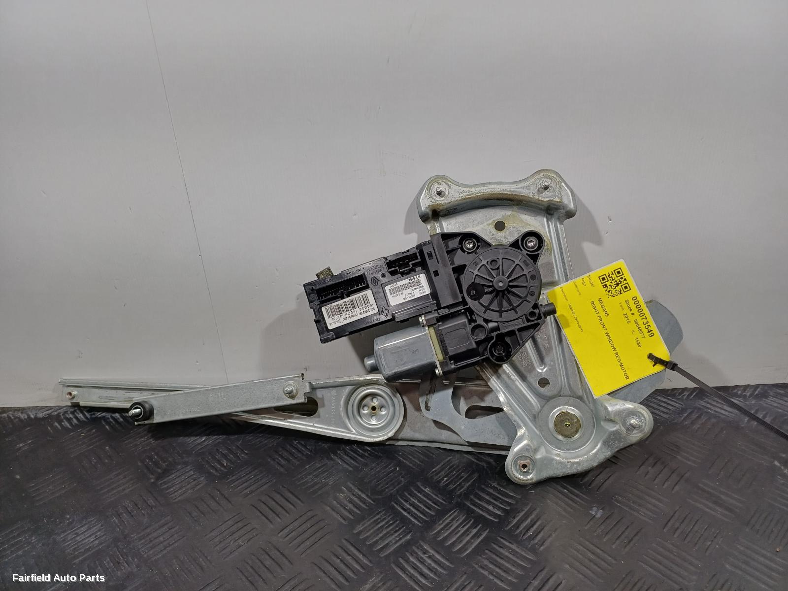 2010-2016 Renault Megane Right Front Window Reg Motor