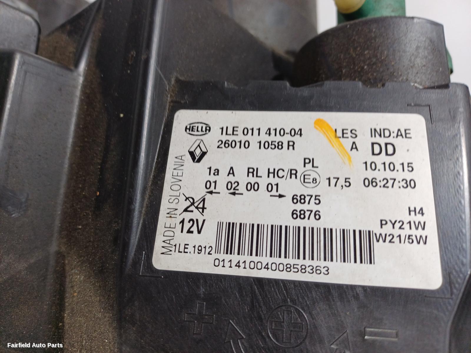 2015-2021 Renault Trafic Right Headlamp