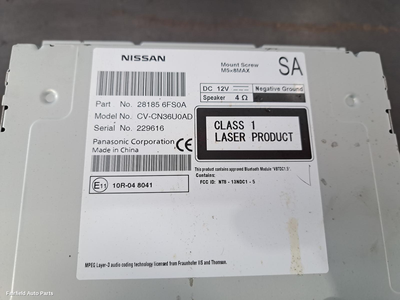 2014-2020 Nissan Xtrail Radio Cd Dvd Sat Tv