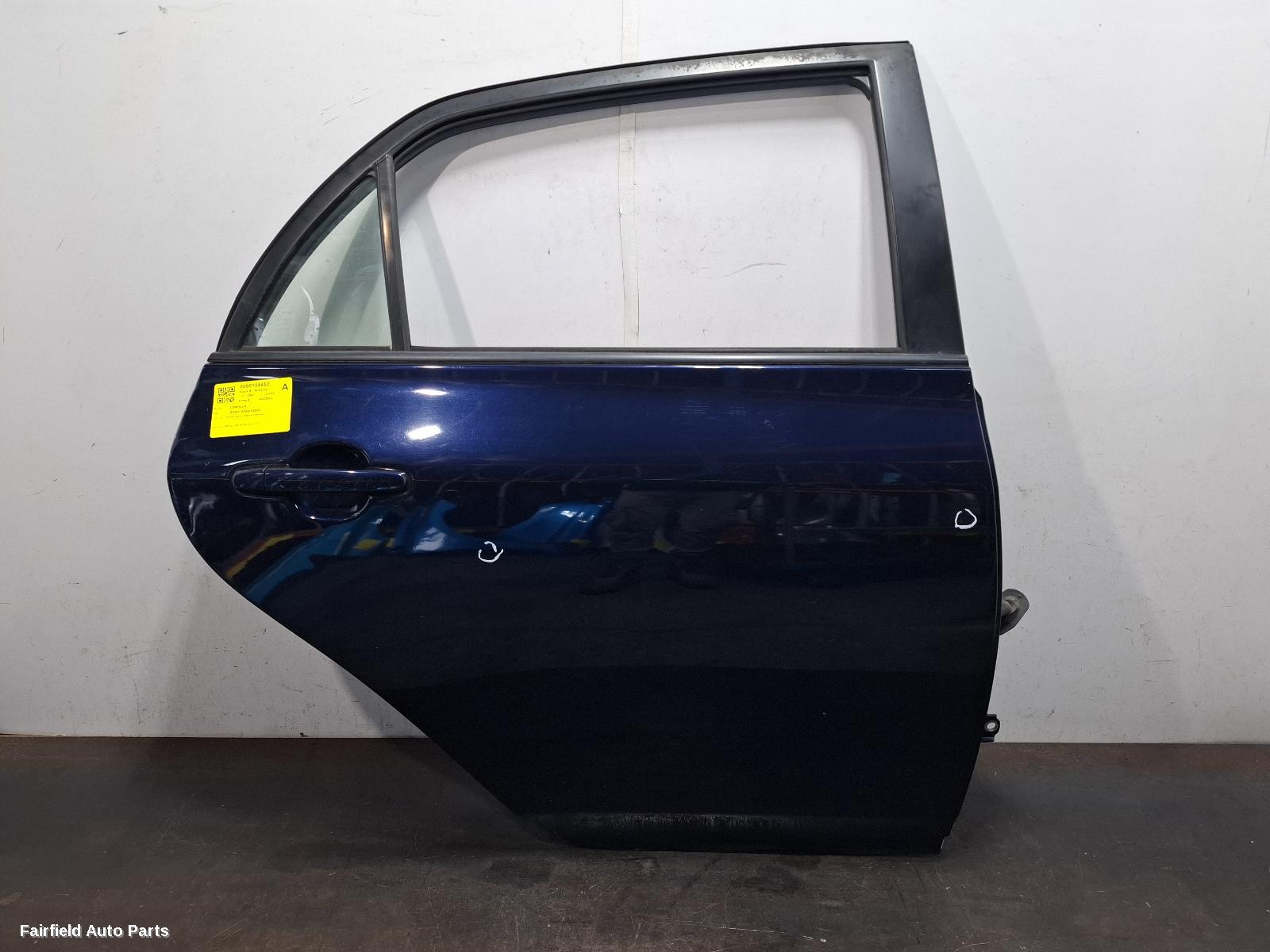 2007 Toyota Corolla Right Rear Door Sliding