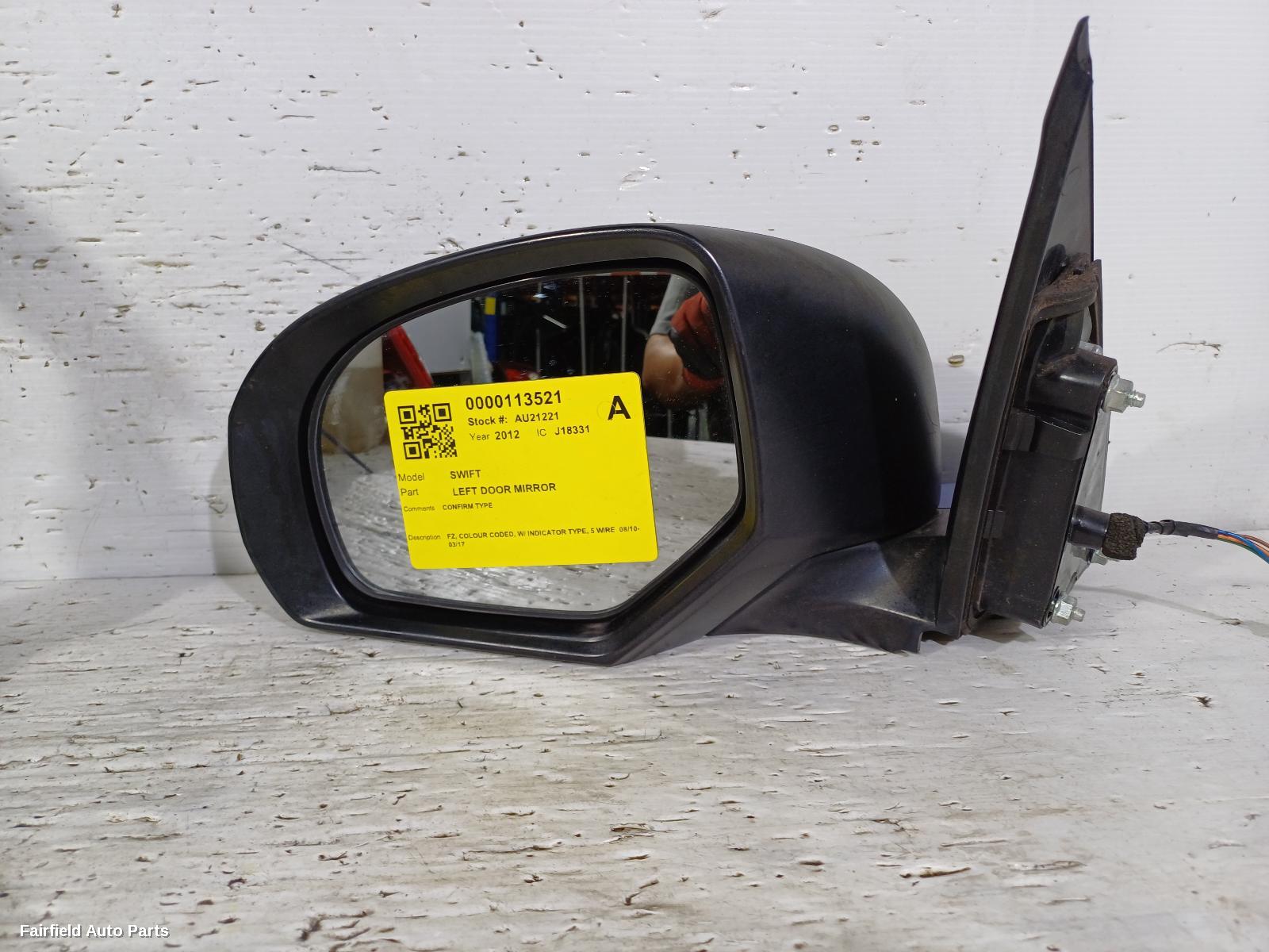2010-2017 Suzuki Swift Left Door Mirror