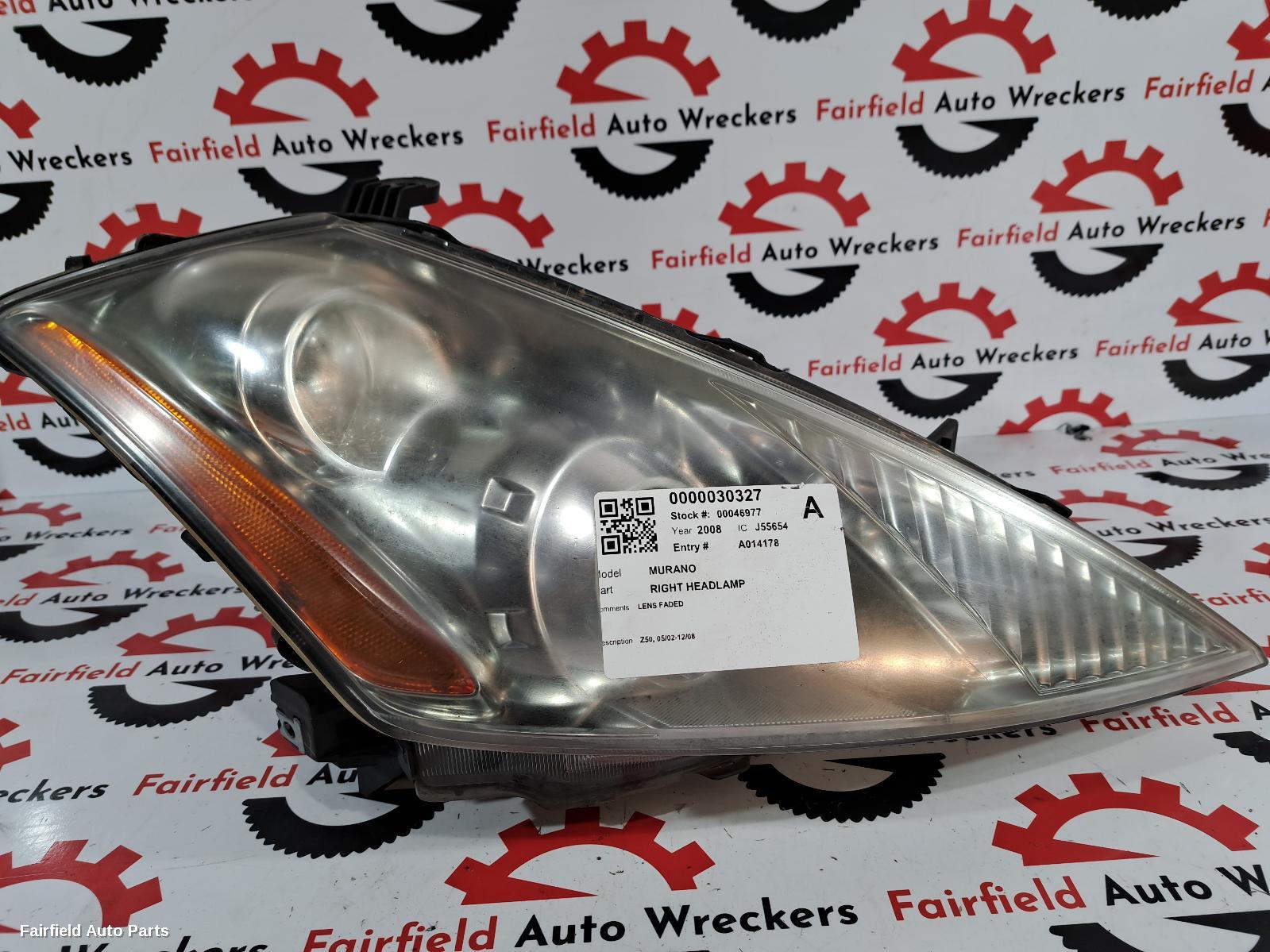 2002-2008 Nissan Murano Right Headlamp