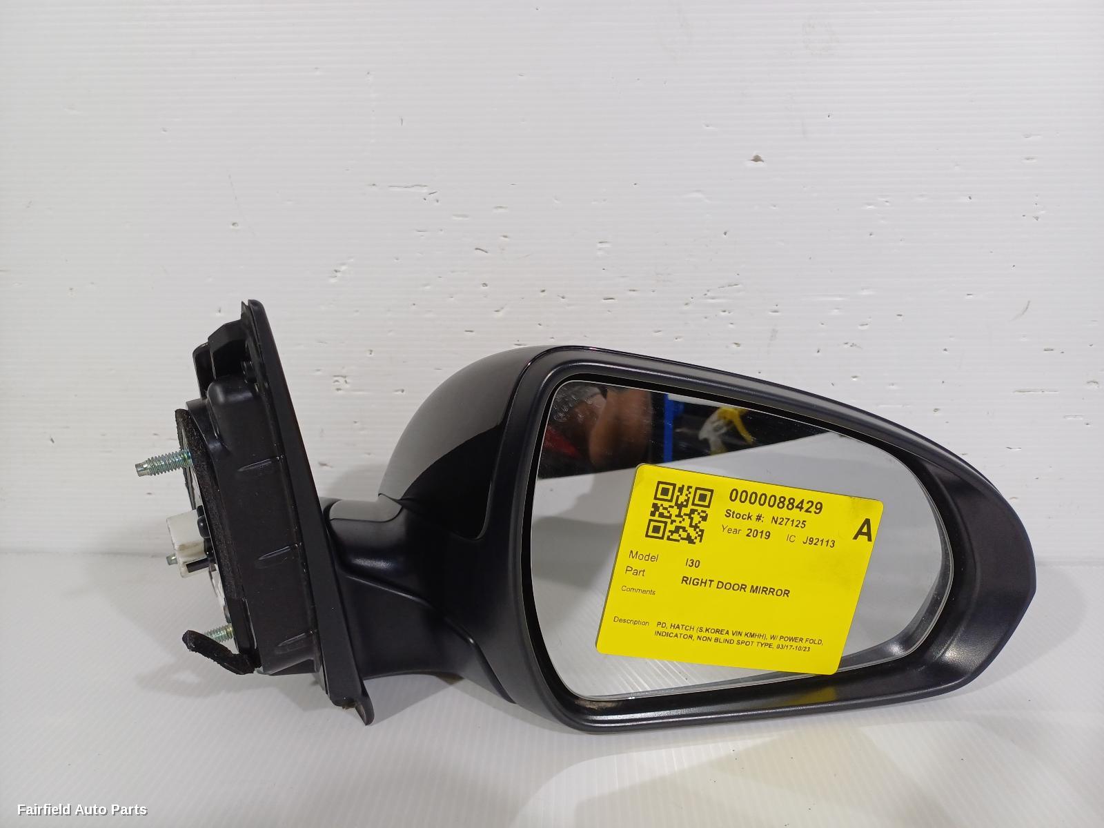 2017-2023 Hyundai I30 Right Door Mirror
