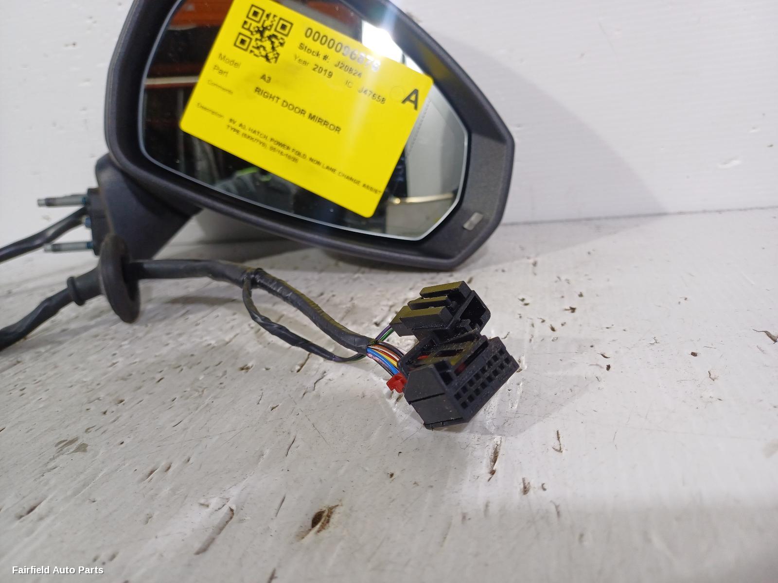 2016-2020 Audi A3 Right Door Mirror