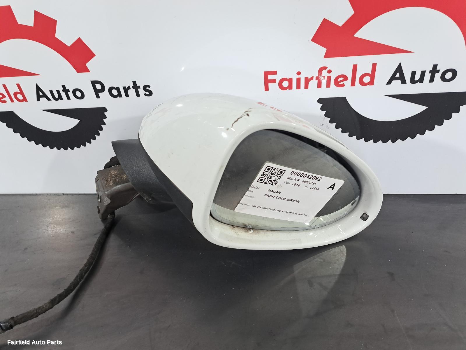 2014-2021 Porsche Macan Right Door Mirror