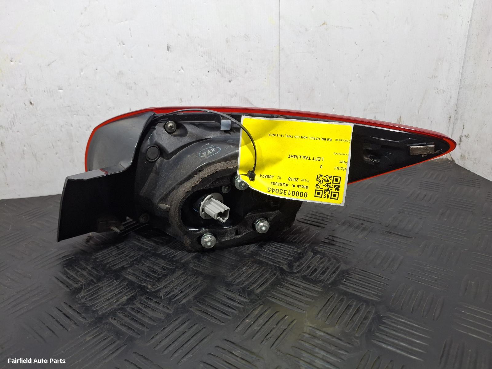 2013-2019 Mazda 3 Left Taillight