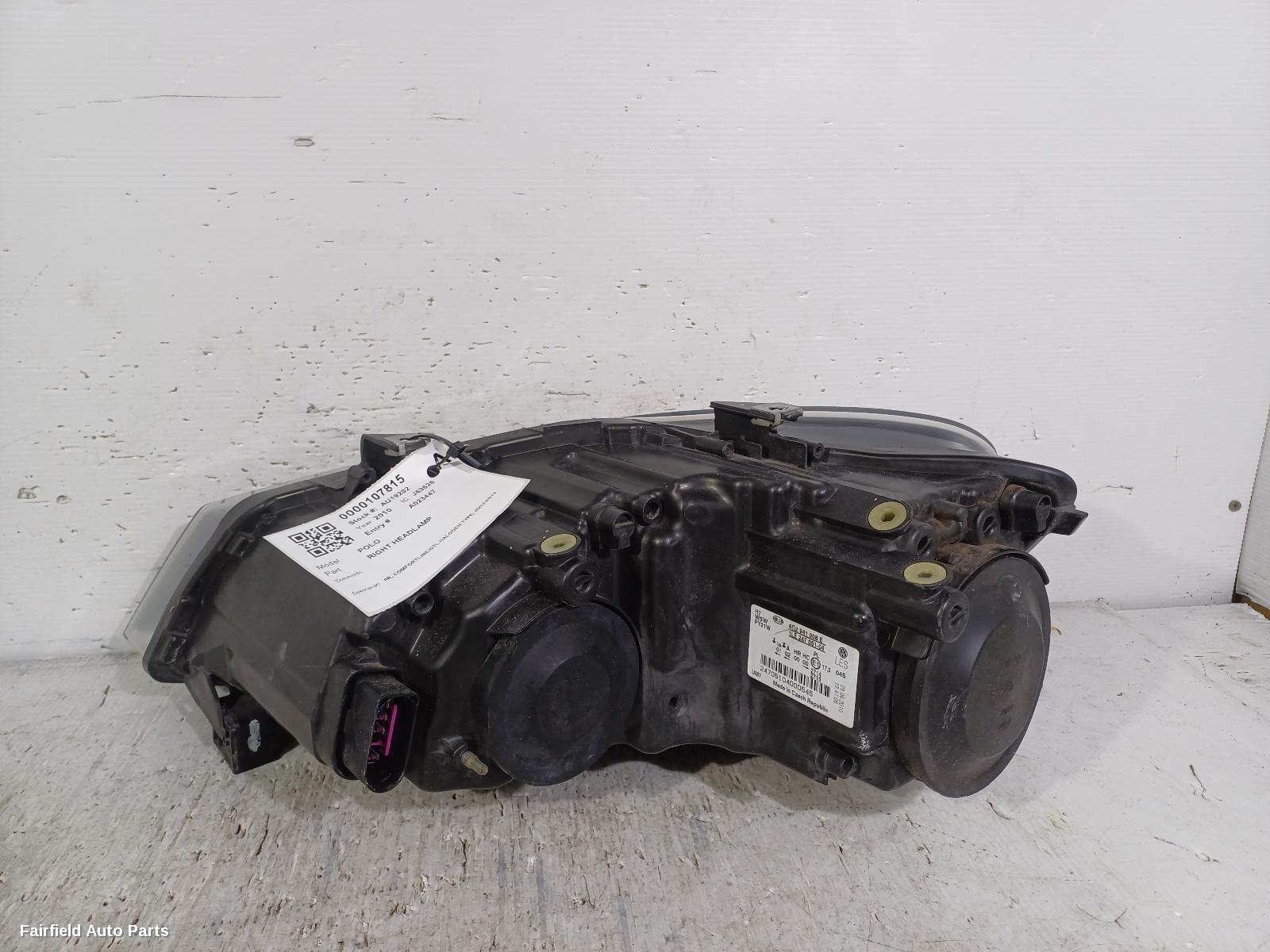 2010-2014 Volkswagen Polo Right Headlamp