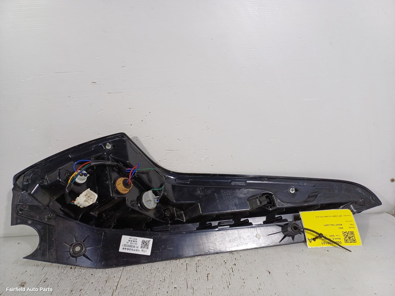 2018-2024 Mg Mg3 Right Taillight