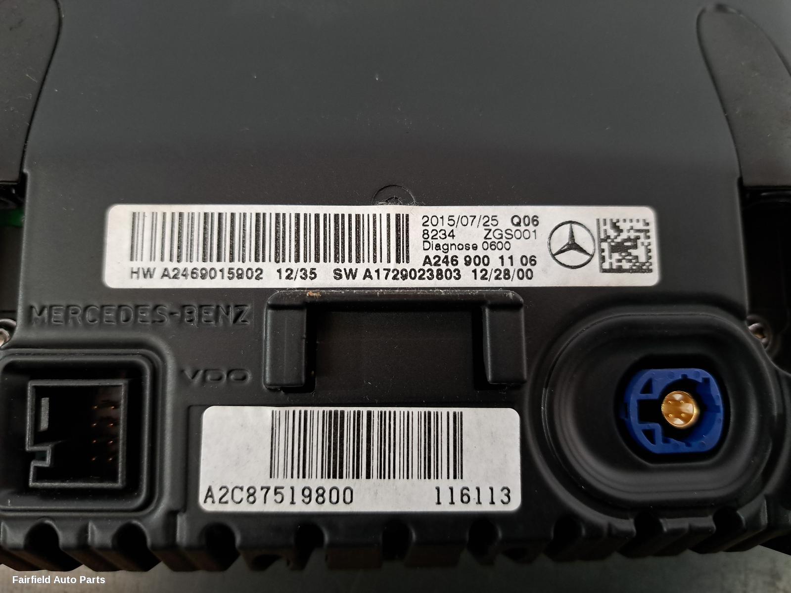 2012-2015 Mercedes A Class Radio Cd Dvd Sat Tv