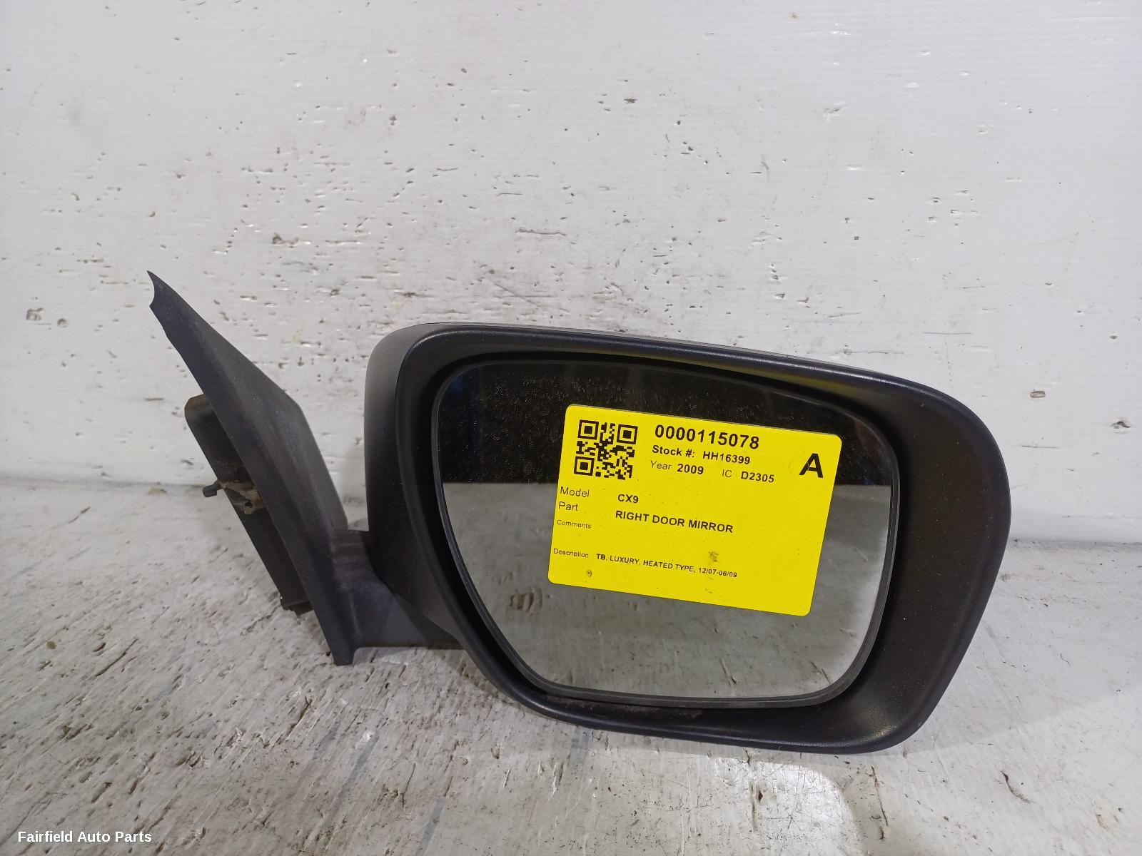 2007-2009 Mazda Cx9 Right Door Mirror