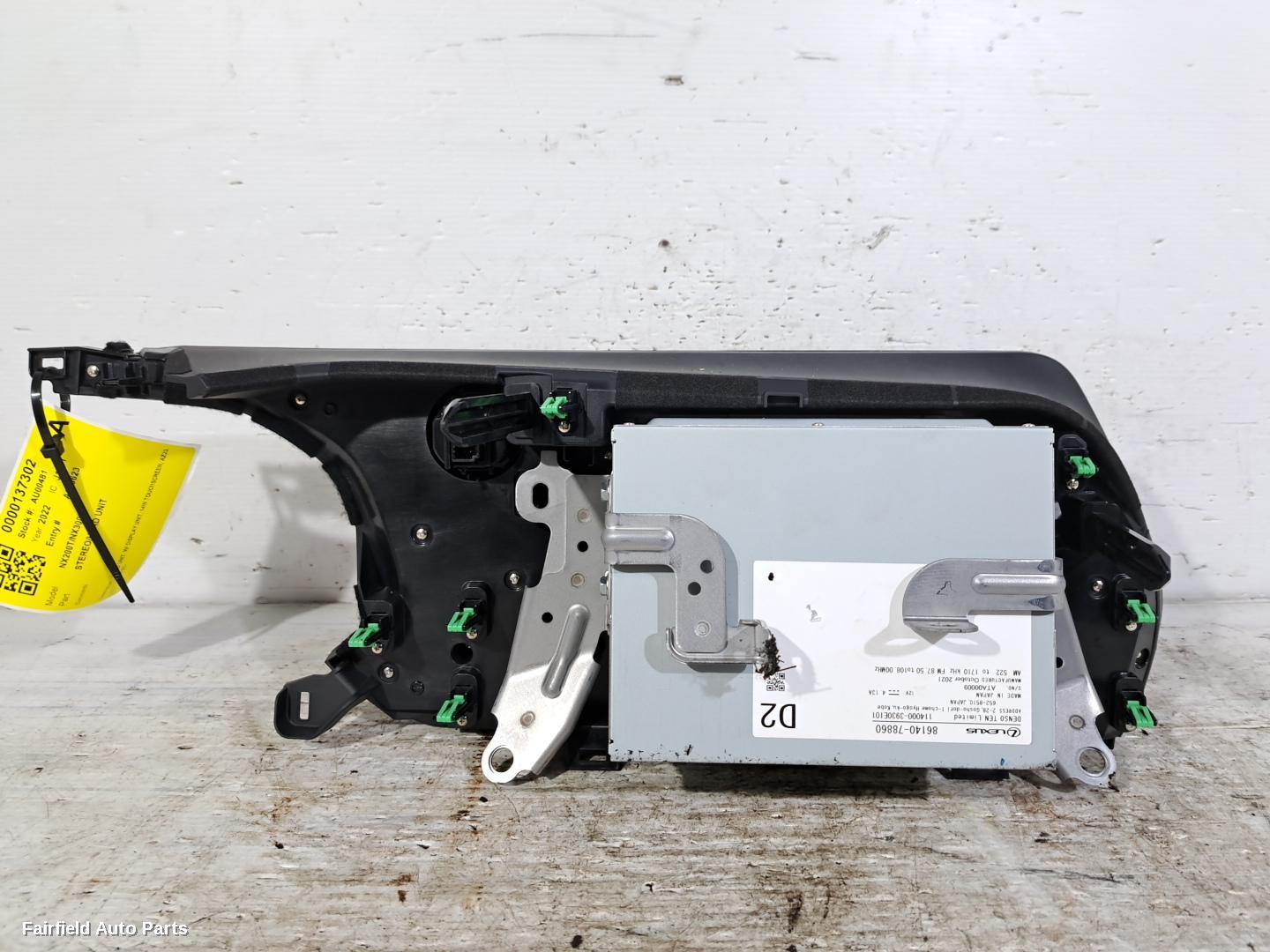 2021-2026 Lexus Nx Radio Cd Dvd Sat Tv