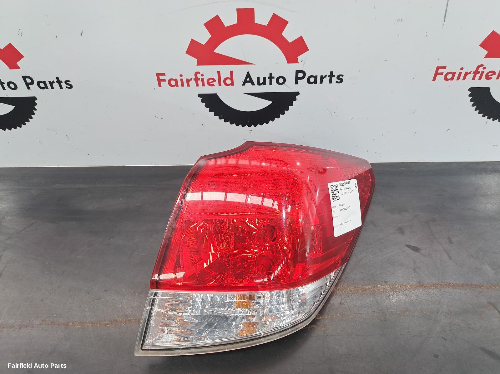 2011 Subaru Outback Right Taillight