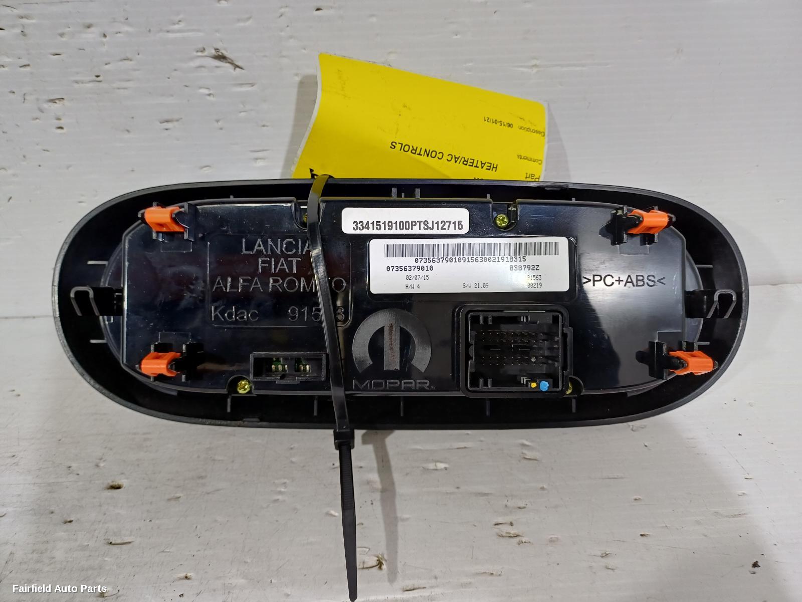 2017 Fiat 500x Heater Ac Controls