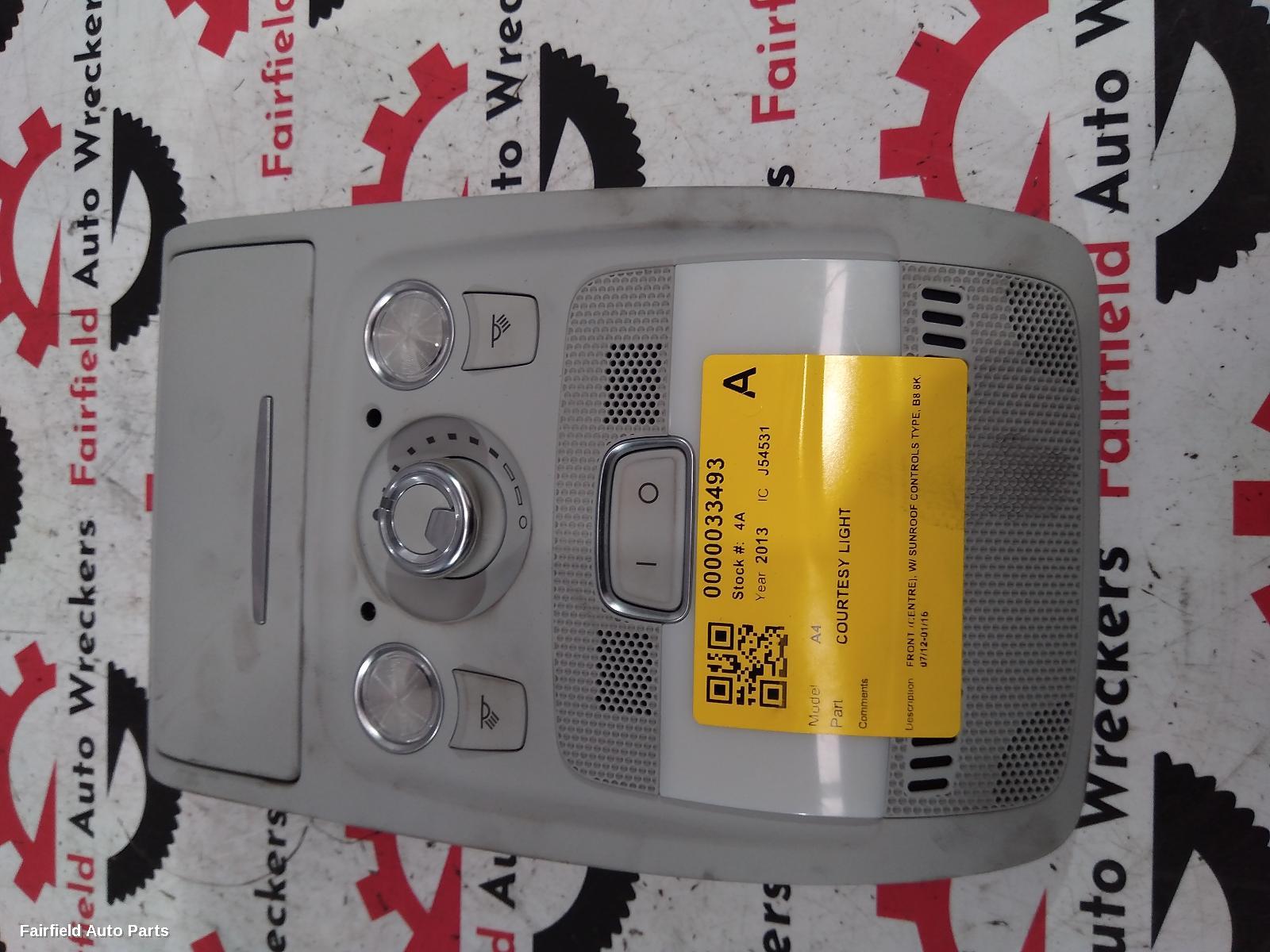 2012-2016 Audi A4 Courtesy Light