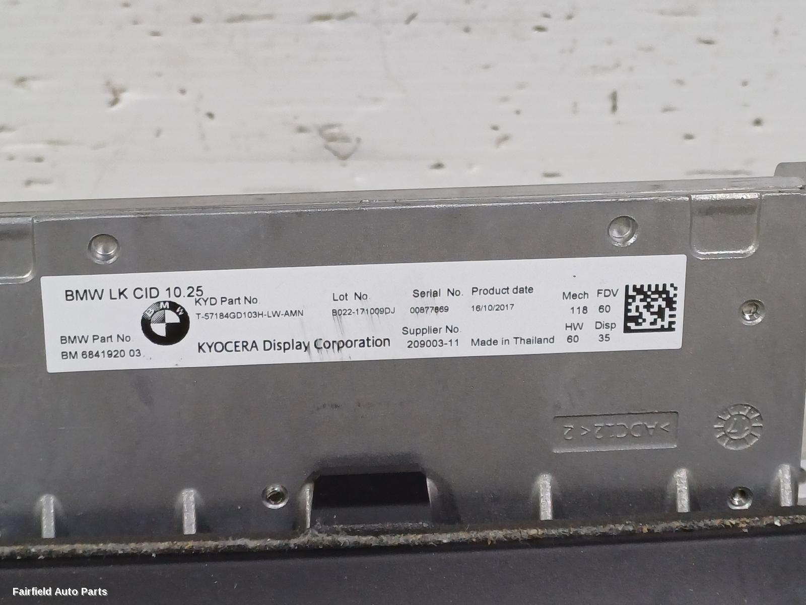 2017-2021 Bmw X3 Radio Cd Dvd Sat Tv