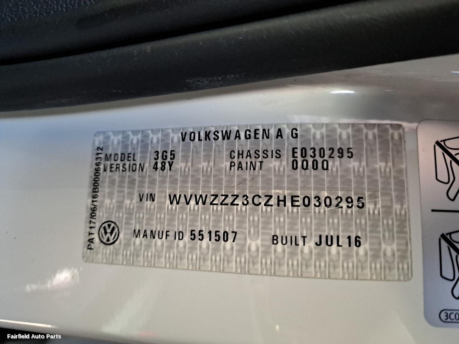 2015-2019 Volkswagen Passat Heater Ac Controls