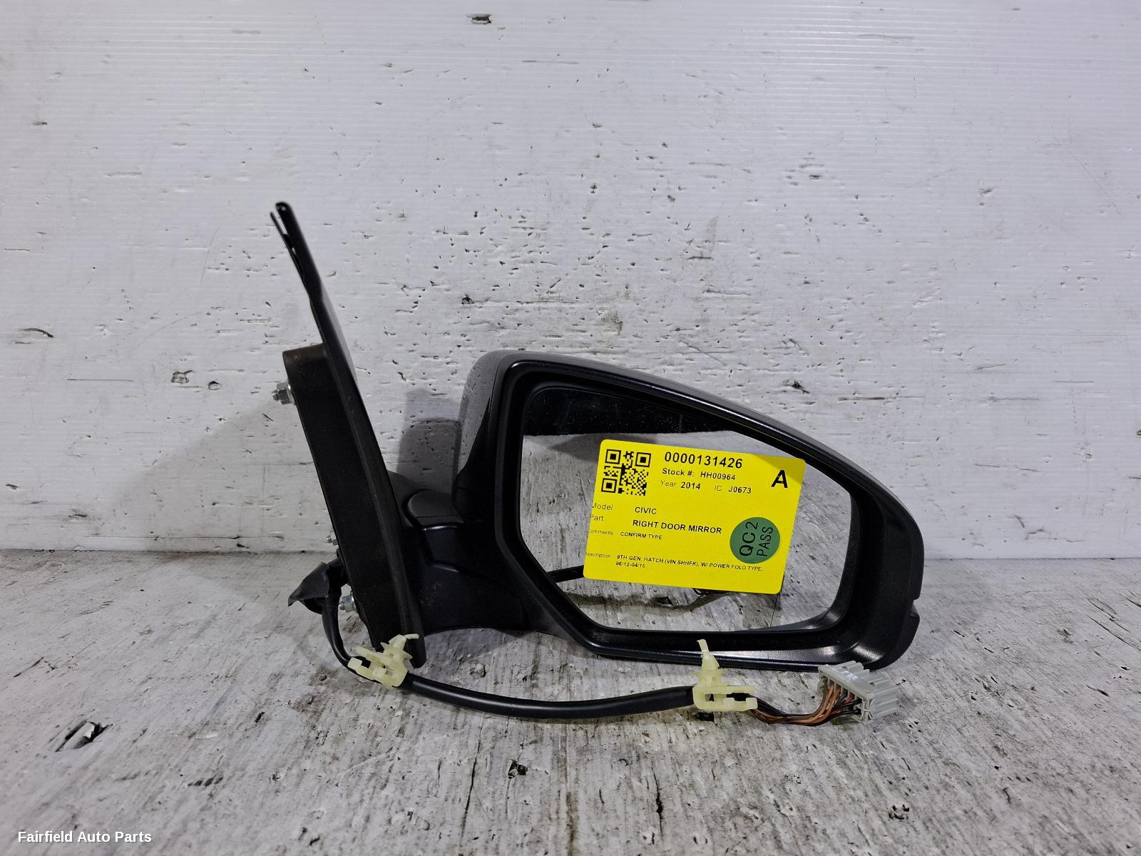 2012-2016 Honda Civic Right Door Mirror