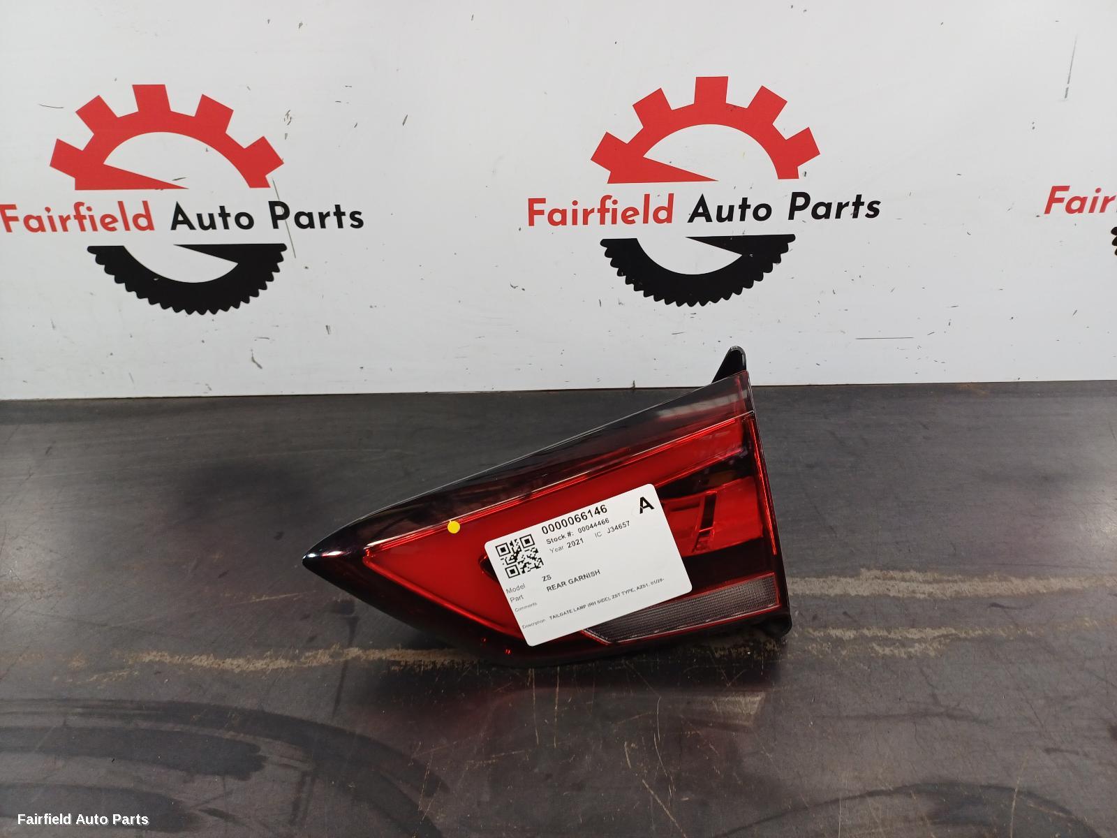 2020-2024 Mg Zs Rear Garnish