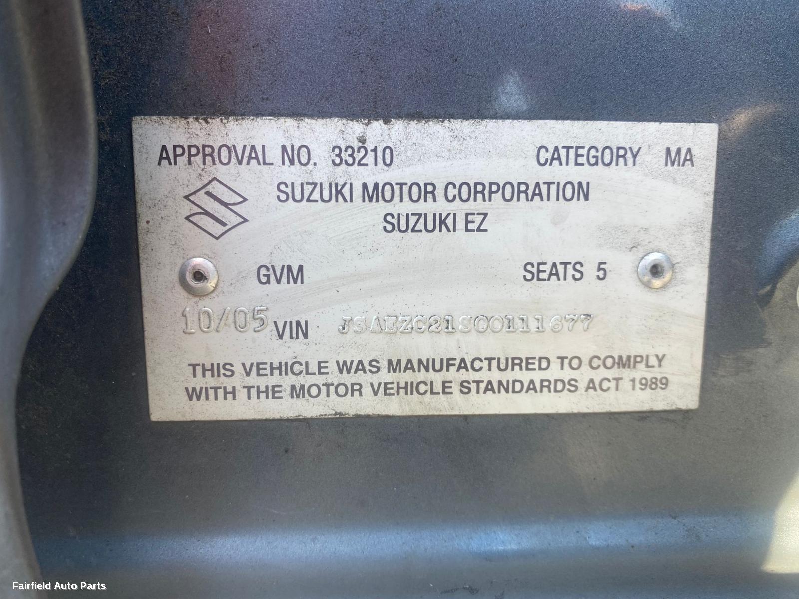 2005 Suzuki Swift Right Door Mirror