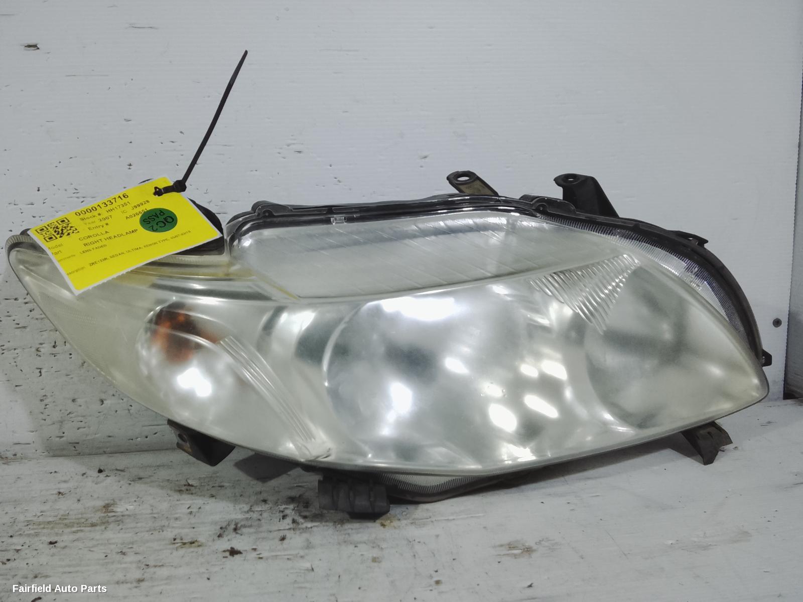 2007-2010 Toyota Corolla Right Headlamp