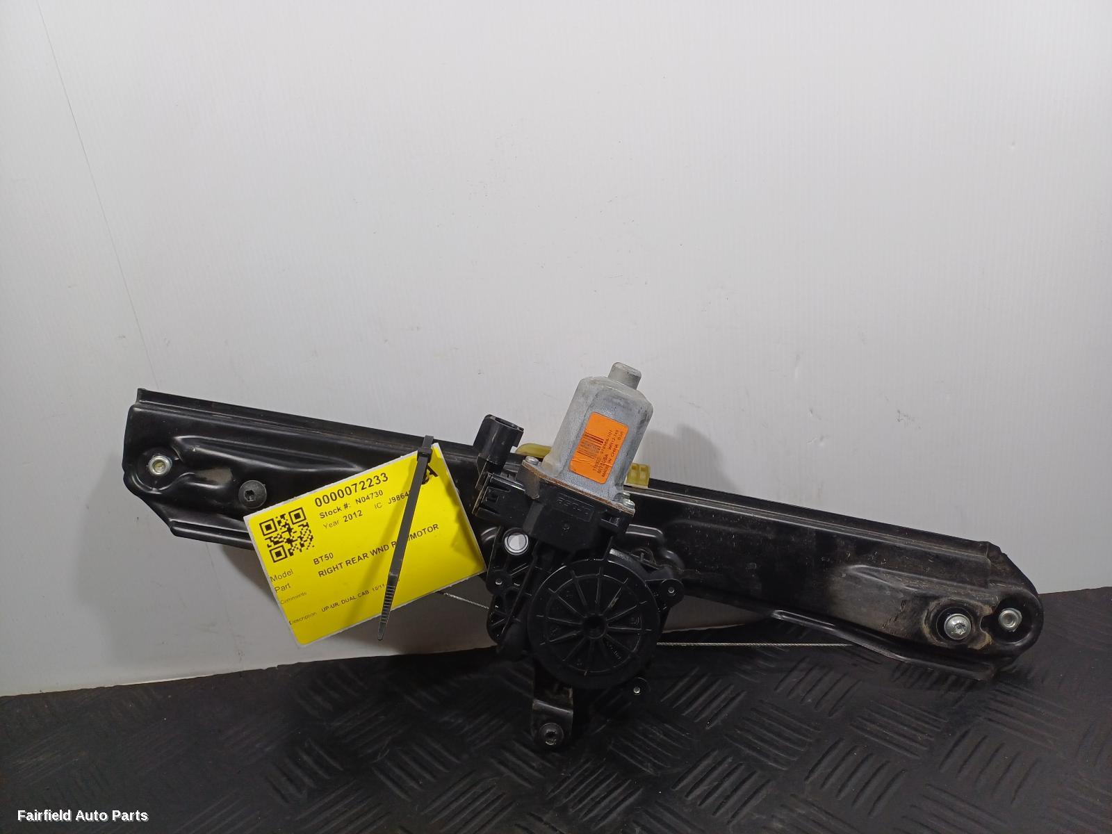 2011-2020 Mazda Bt50 Right Rear Wnd Reg Motor