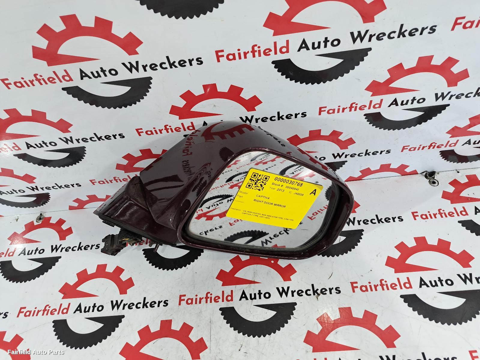 2011-2015 Holden Captiva Right Door Mirror