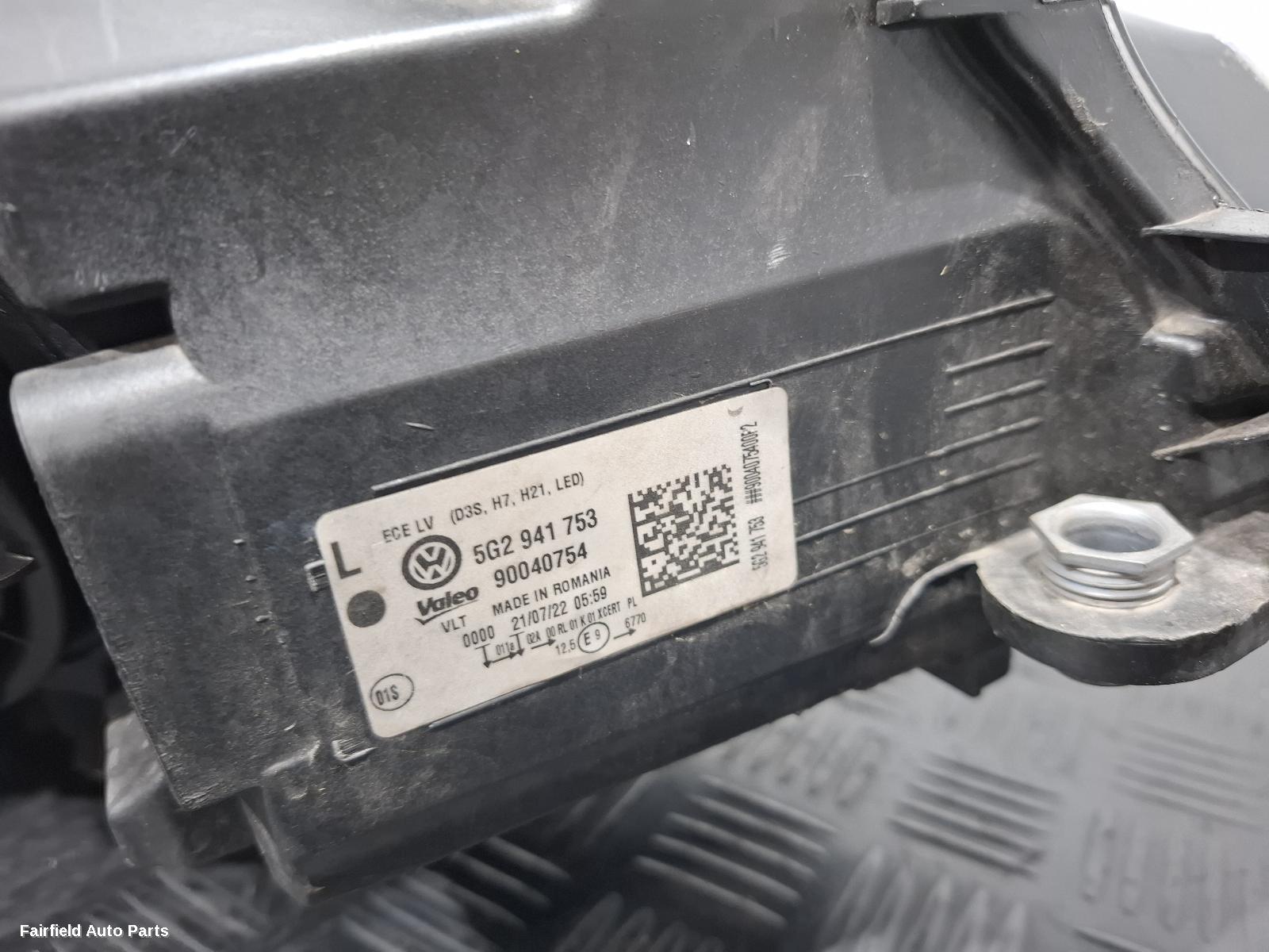 2013-2017 Volkswagen Golf Left Headlamp