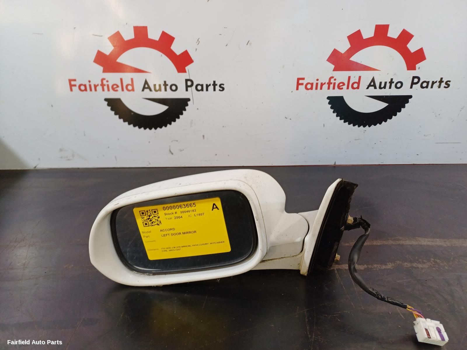 2003-2007 Honda Accord Left Door Mirror