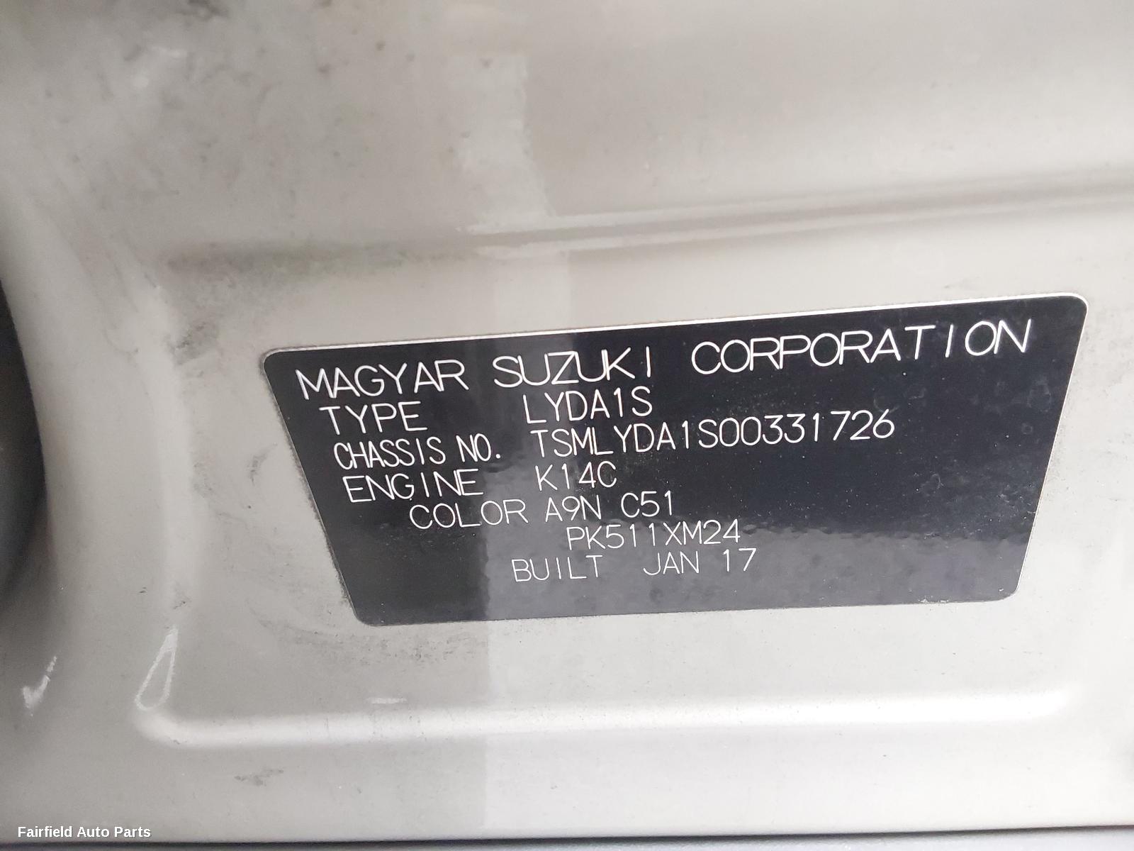 2017 Suzuki Vitara Radiator Support