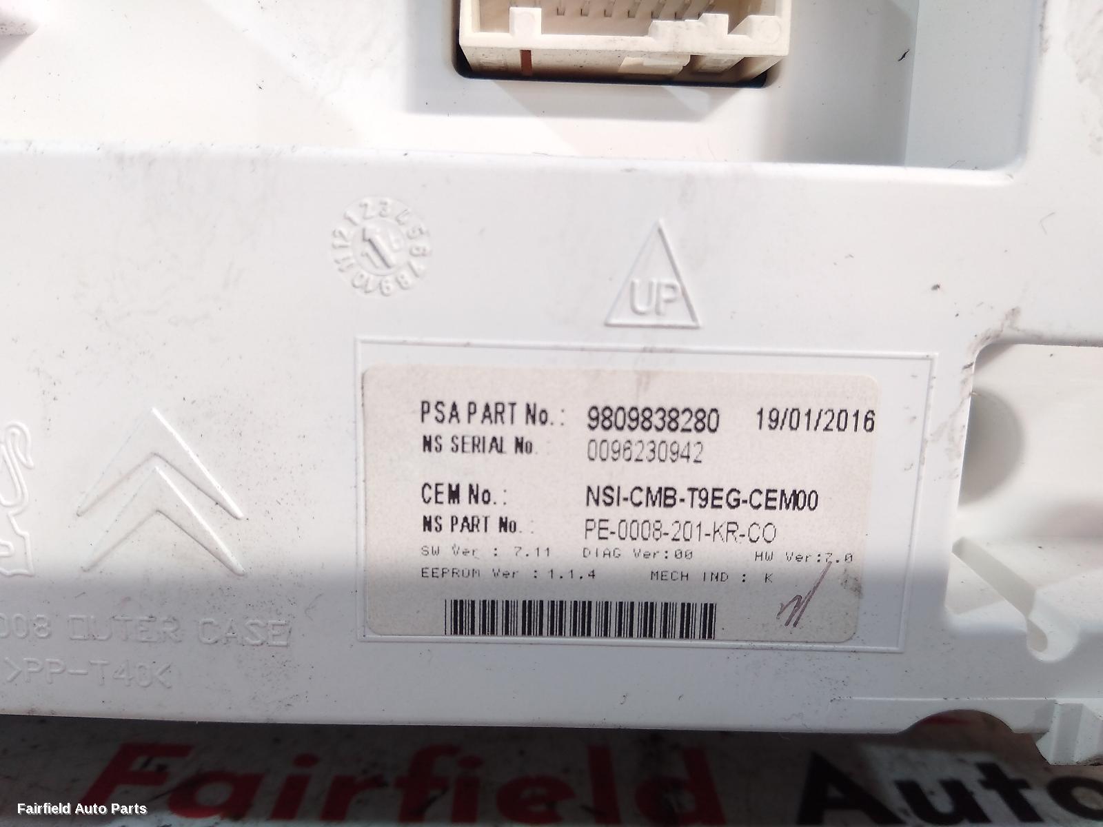2014-2021 Peugeot 308 Instrument Cluster