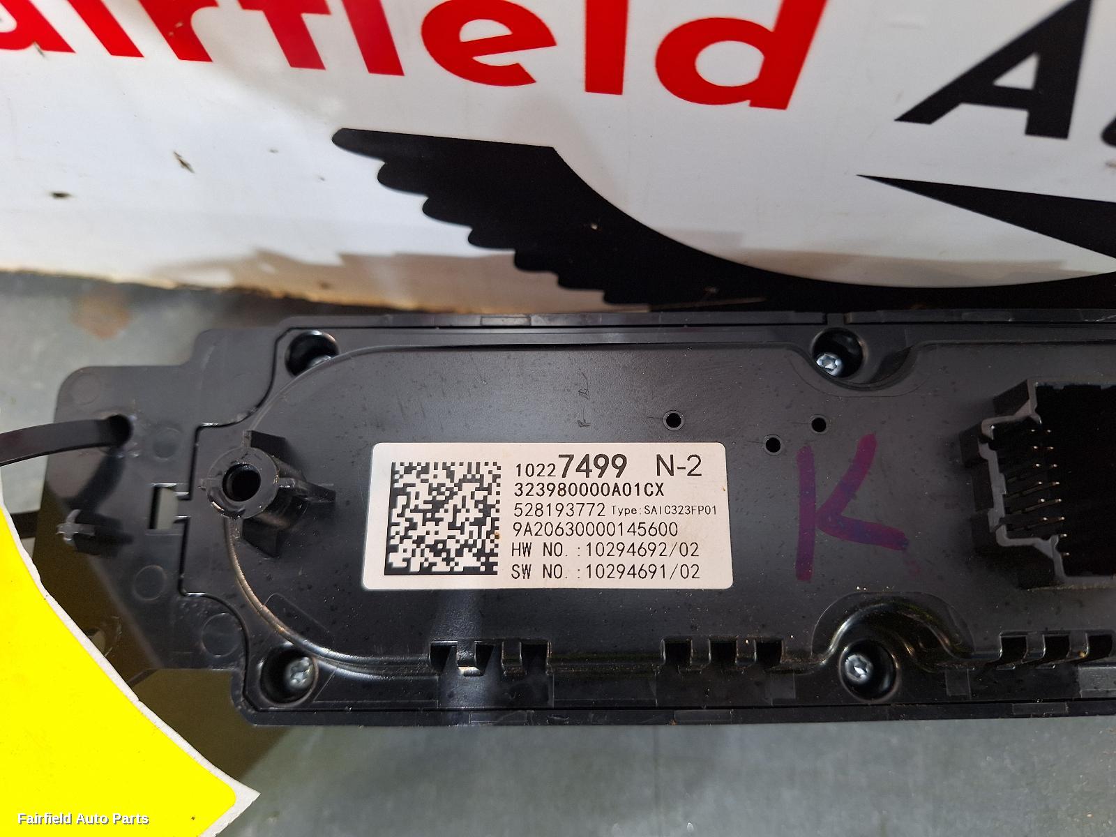 2017-2024 Mg Zs Heater Ac Controls