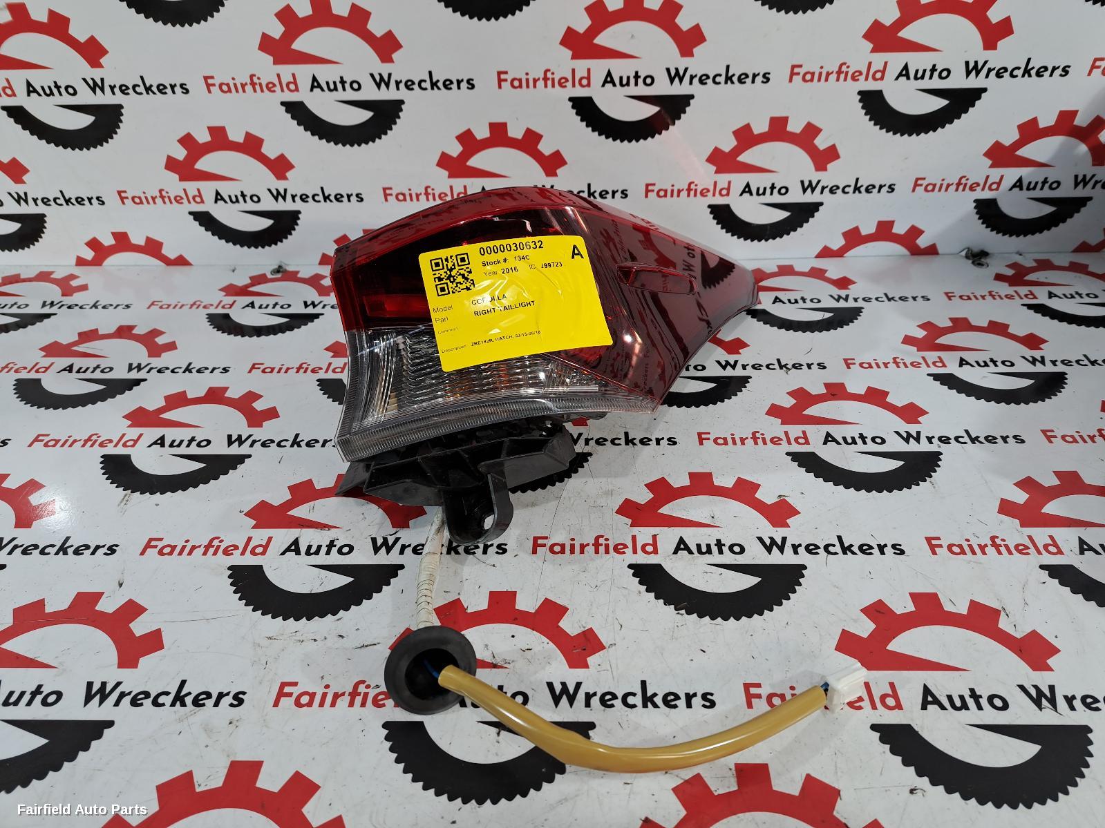2016 Toyota Corolla Right Taillight
