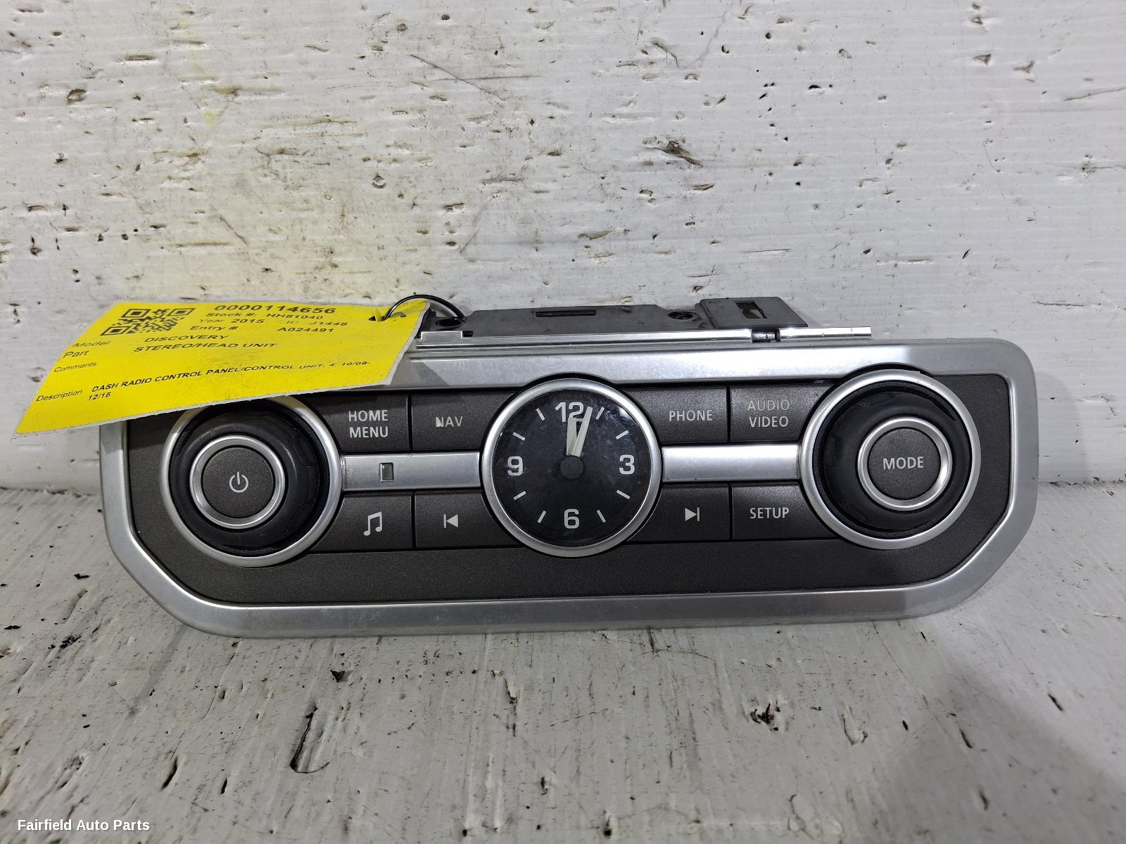 2009-2016 Land Rover Discovery Radio Cd Dvd Sat Tv