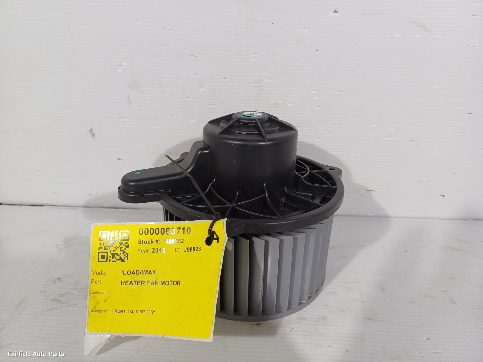 2007-2021 Hyundai Iload/imax Heater Fan Motor