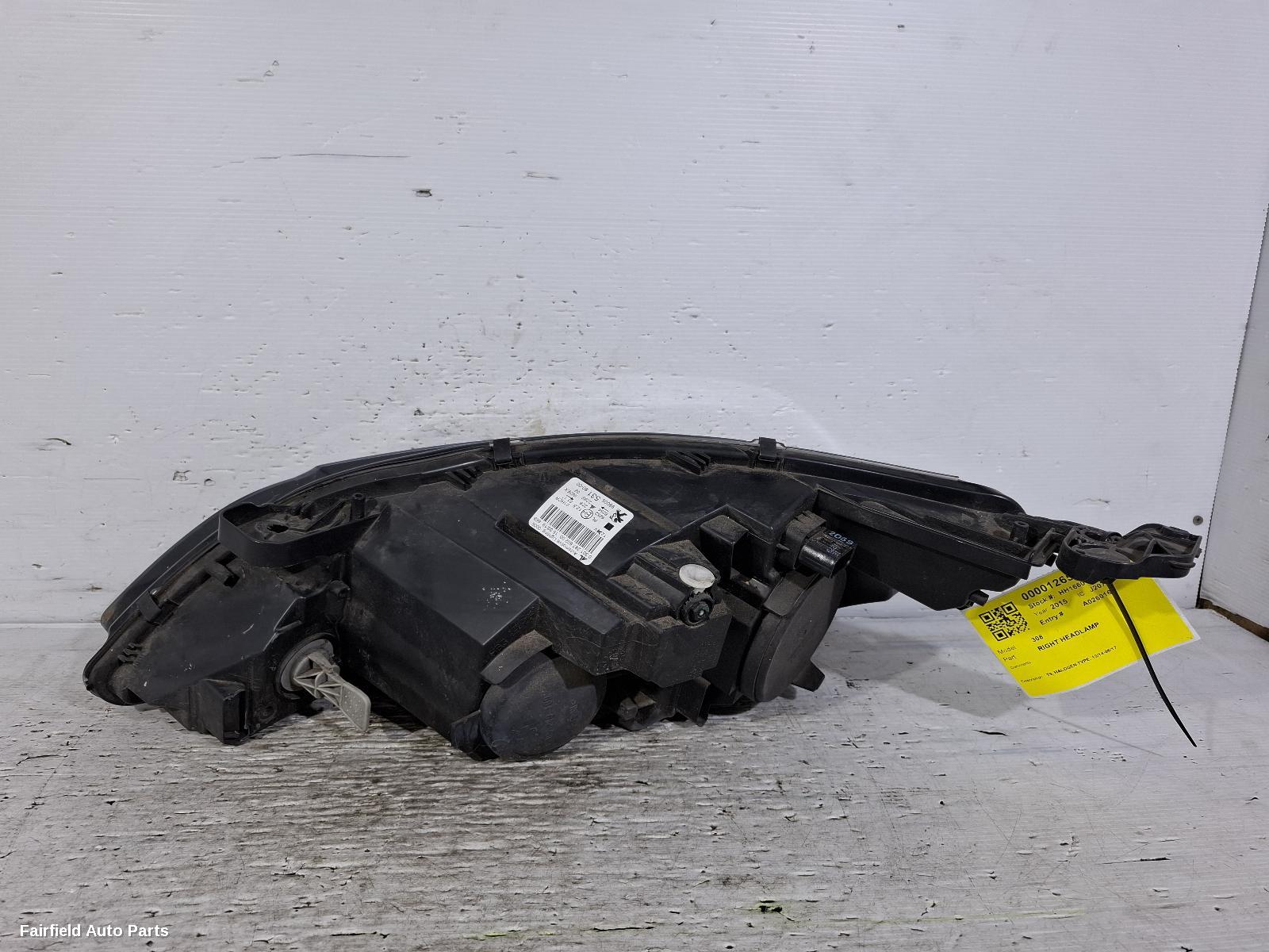 2014-2017 Peugeot 308 Right Headlamp