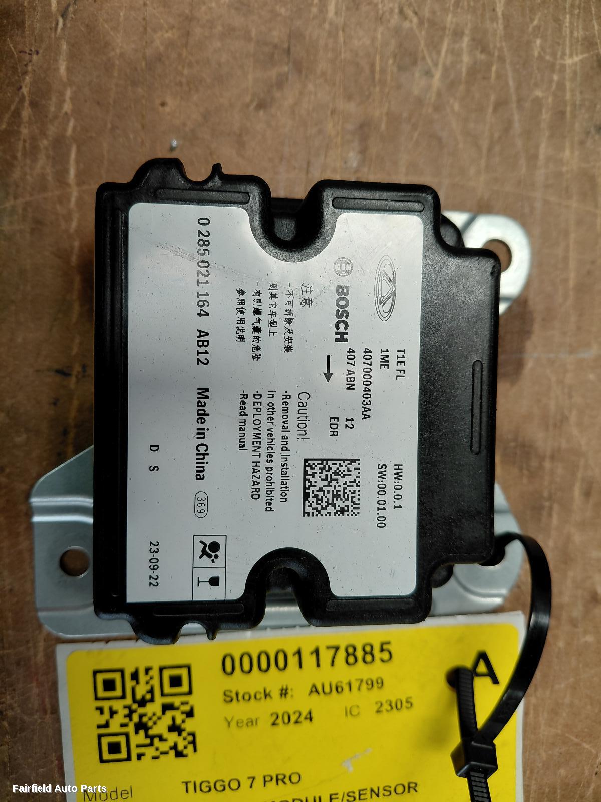 2023-2026 Chery Tiggo 7 Airbag Module Sensor