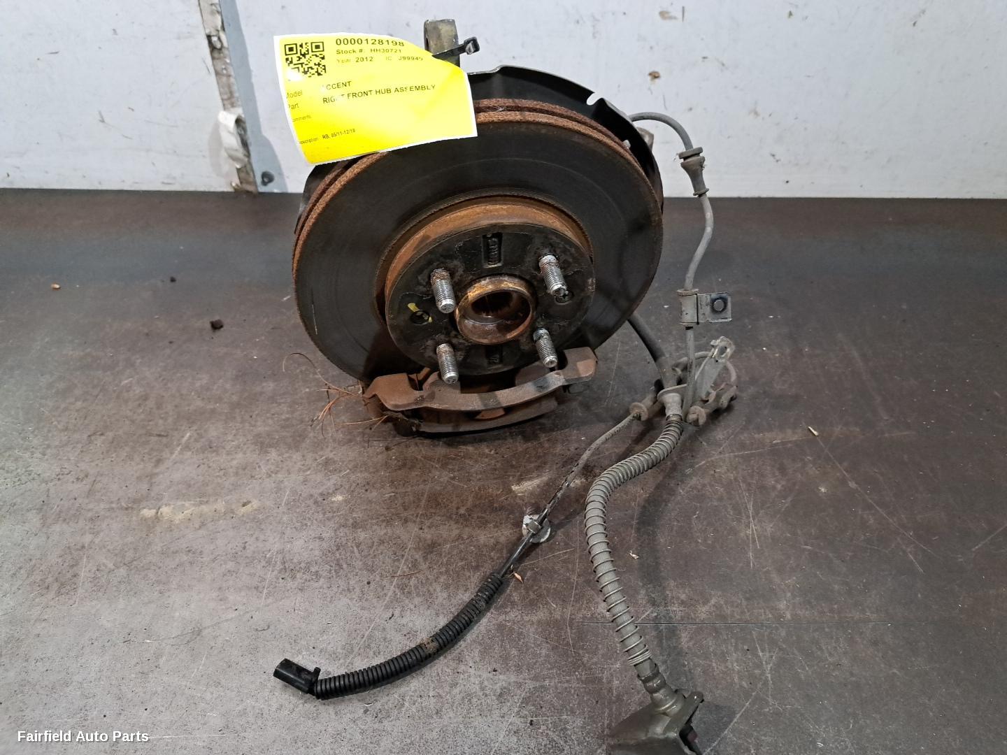 2011-2019 Hyundai Accent Right Front Hub Assembly