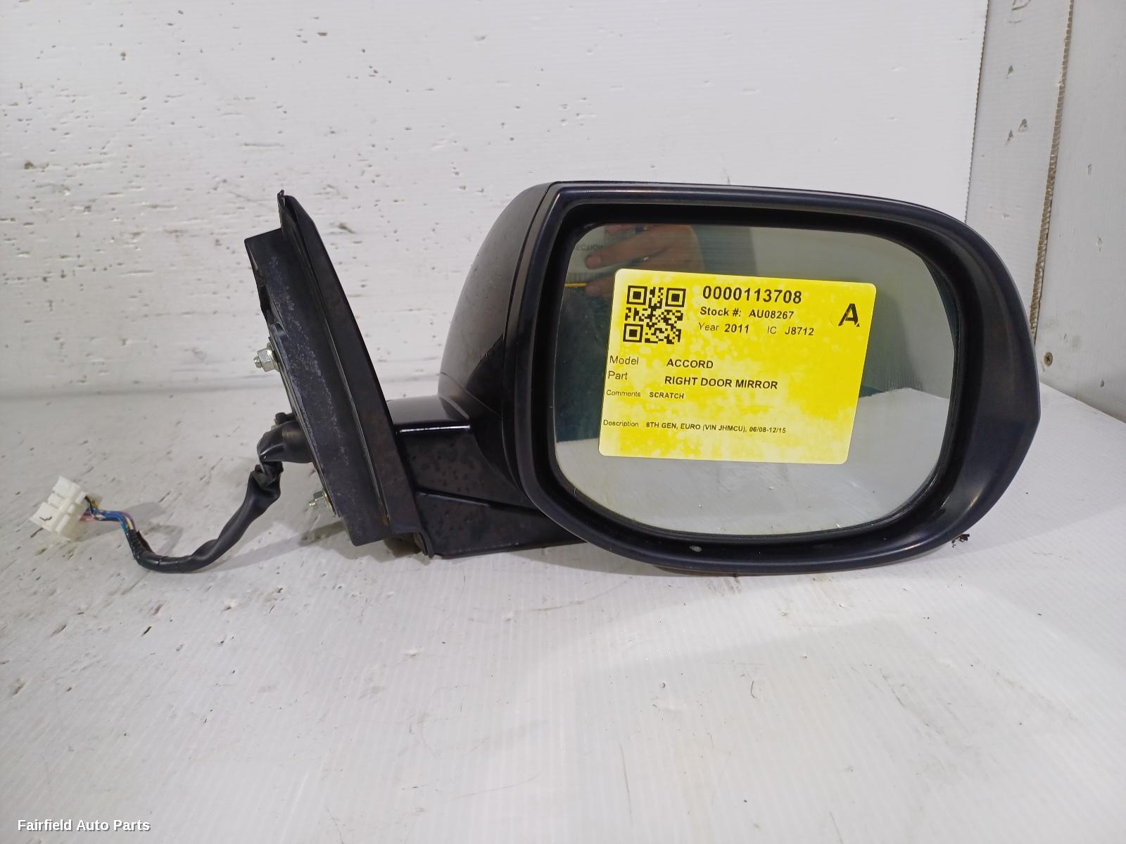 2008-2015 Honda Accord Right Door Mirror