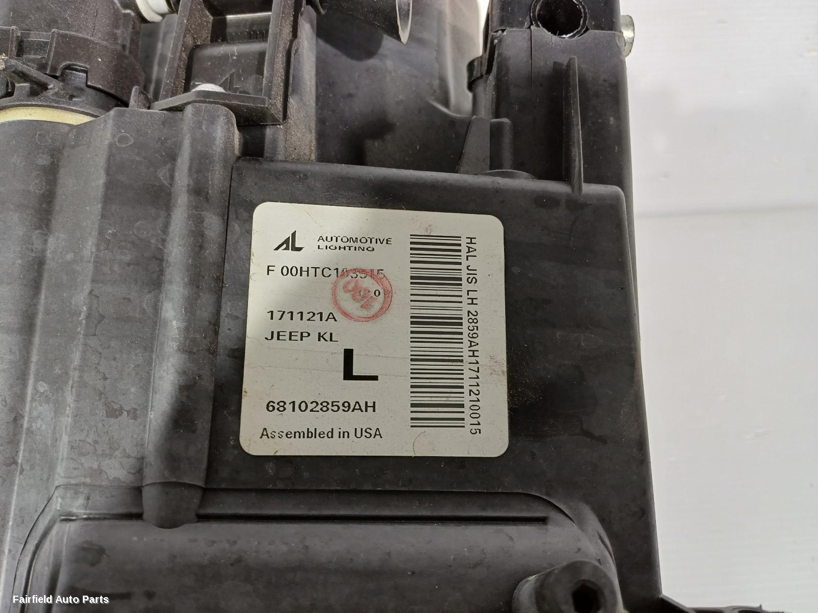 2014-2018 Jeep Cherokee Left Headlamp