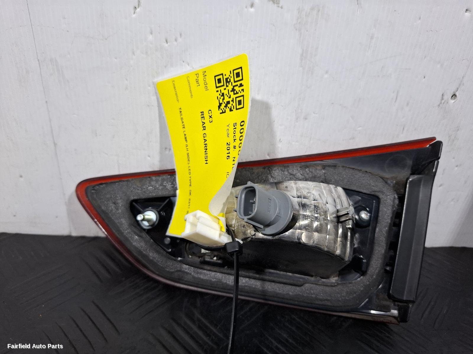 2015-2018 Mazda Cx3 Rear Garnish