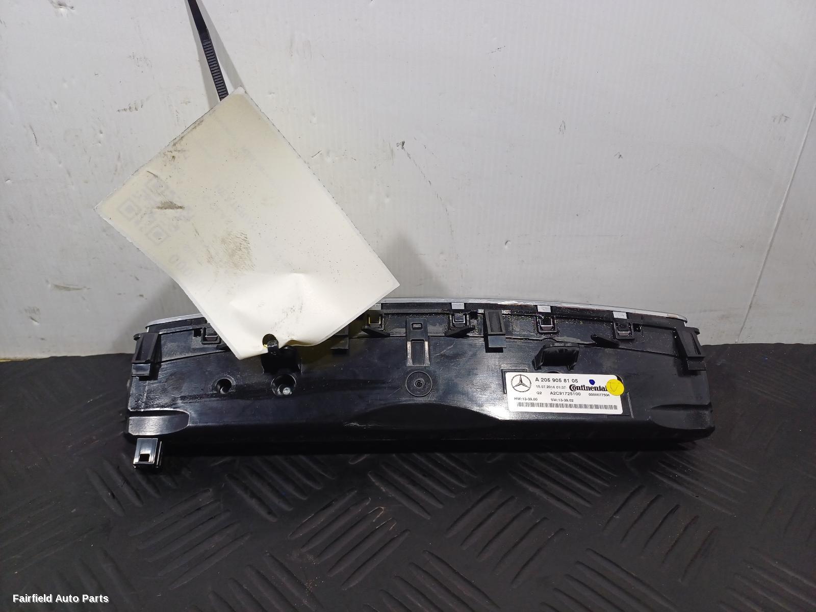 2014-2023 Mercedes C Class Heater Ac Controls