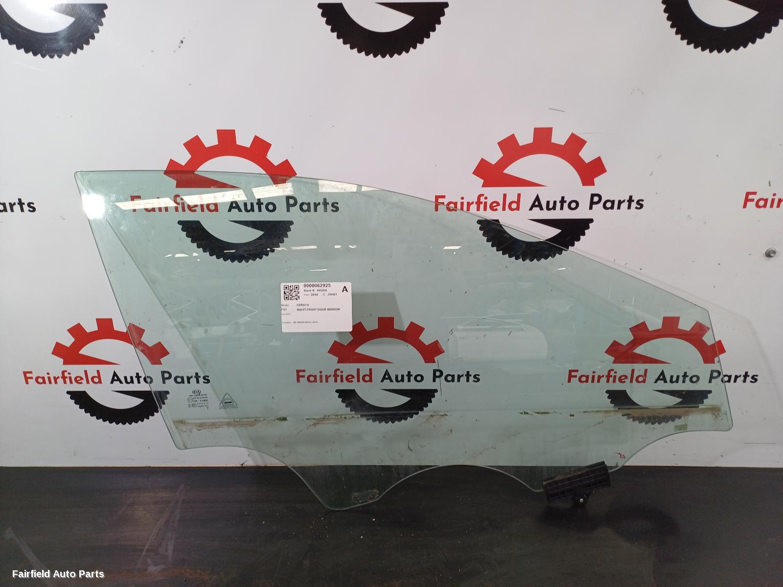 2018-2024 Kia Cerato Right Front Door Window