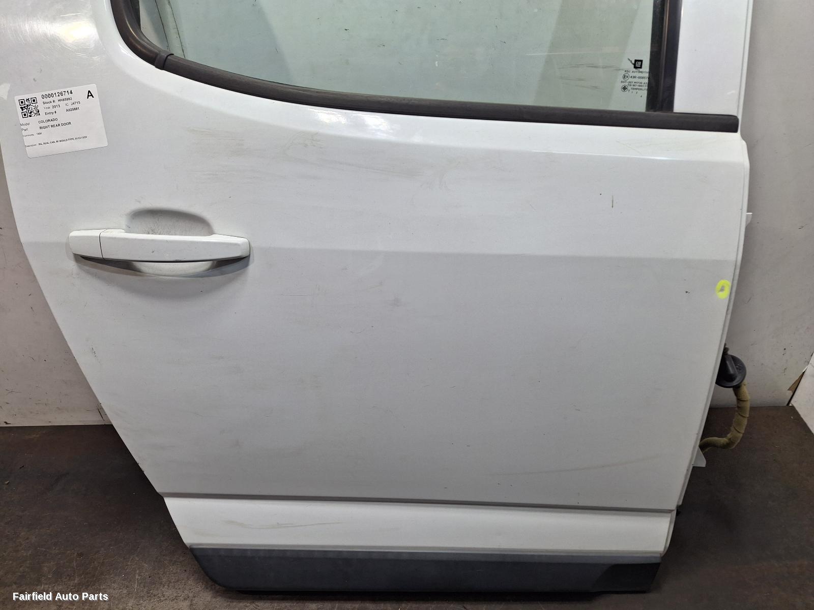 2012-2020 Holden Colorado Right Rear Door Sliding