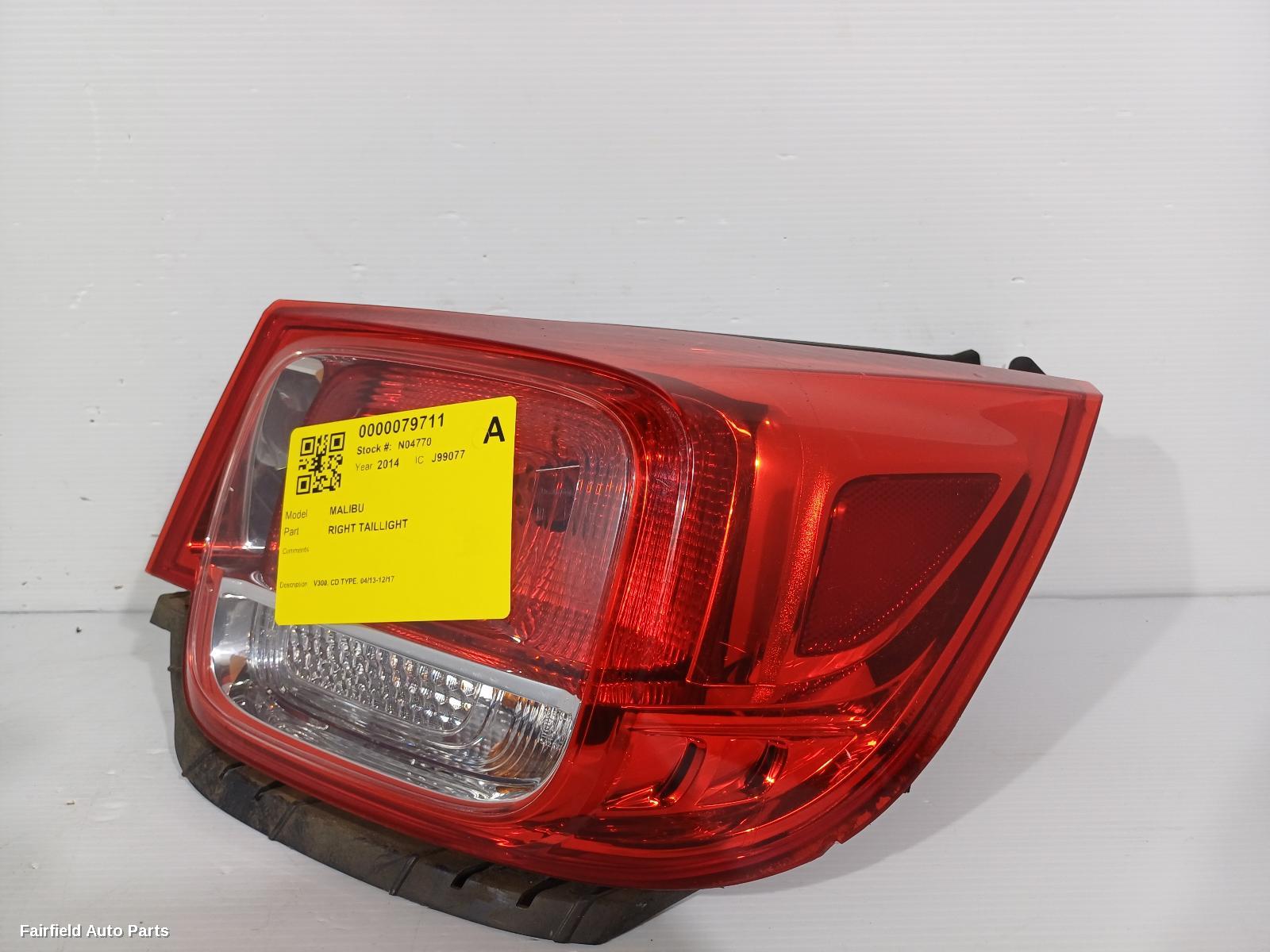 2013-2017 Holden Malibu Right Taillight