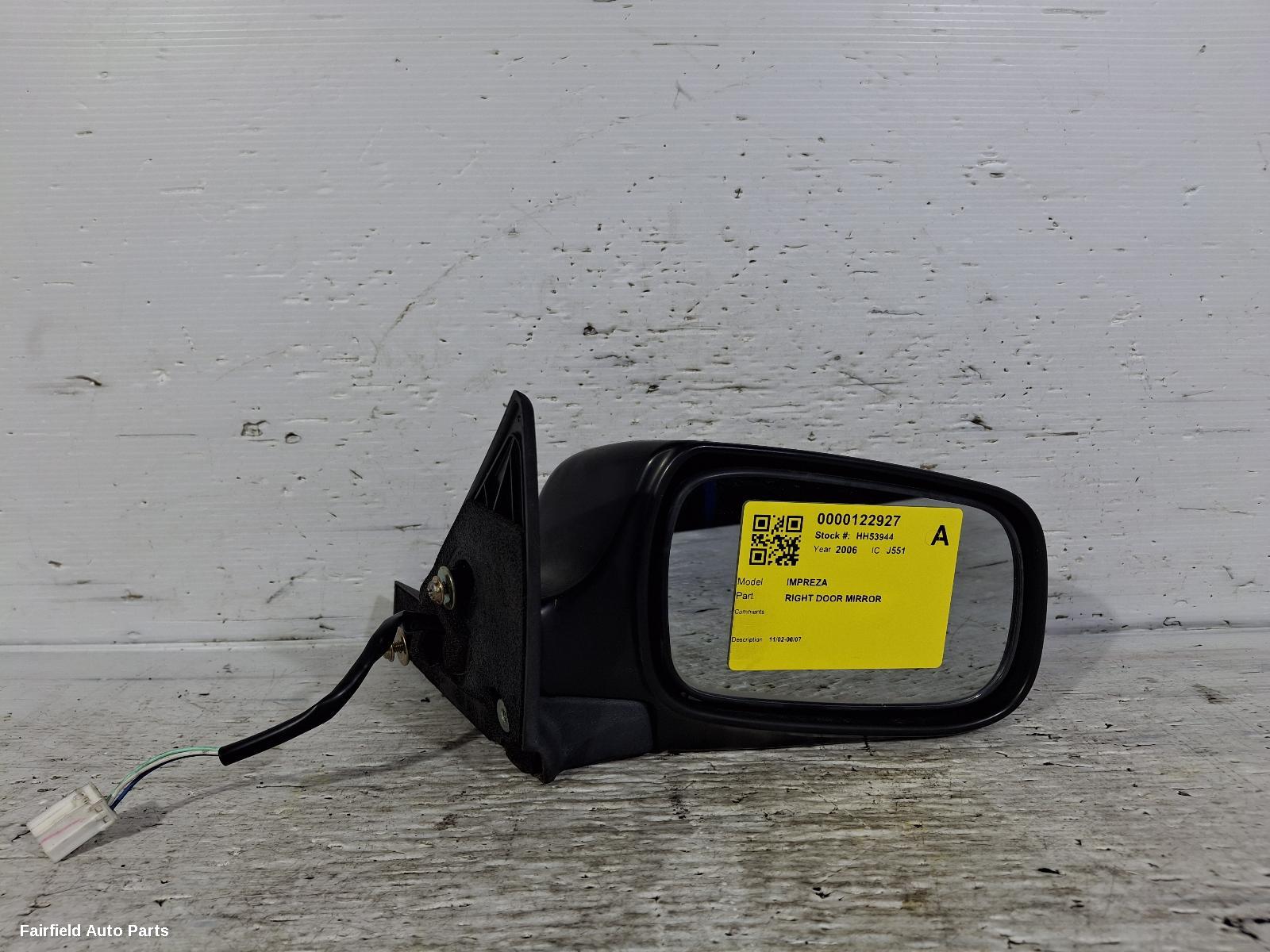 2002-2007 Subaru Impreza Right Door Mirror